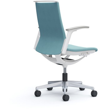 モード ミドルバック 可動肘 ホワイトボディ 5本脚 樹脂フレーム ホワイトボディ プレーンクロス オカムラ(岡村製作所)