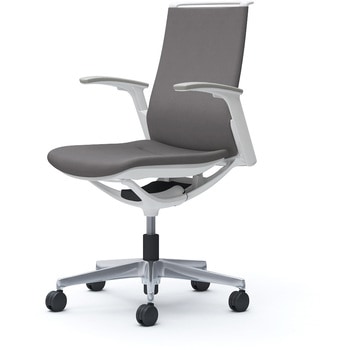 モード ミドルバック 可動肘 ホワイトボディ 5本脚 樹脂フレーム ホワイトボディ インターロッククロス オカムラ(岡村製作所)