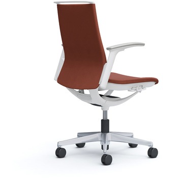 モード ミドルバック 可動肘 ホワイトボディ 5本脚 樹脂フレーム ホワイトボディ インターロッククロス オカムラ(岡村製作所)