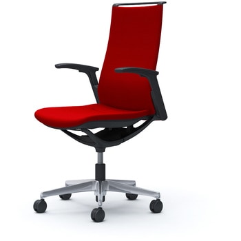 モード ハイバック 可動肘 ブラックボディ 5本脚 樹脂フレーム ブラックボディ プレーンクロス オカムラ(岡村製作所)