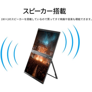 ディスプレイ14型/1920×1200/miniHDMI×2、USB-C×3/ブラック/スピーカー有/2年保証 JAPANNEXT