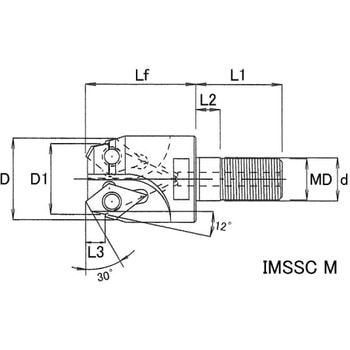 ヘッド交換式シート面カッター Mネジ 円弧切削用 IMSSC THECUT
