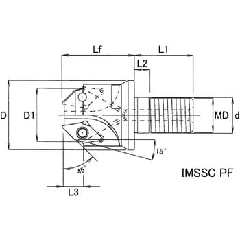 ヘッド交換式シート面カッター Mネジ 円弧切削用 IMSSC THECUT