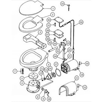 日立製マリントイレ用 モーターアッセンブリー(リペアキットA)24V - 光電