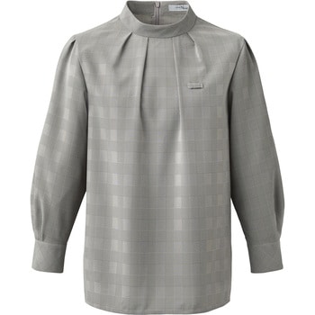 ENJOYNoir NWB075 CLASSY CHECK スタンドカラーブラウス(八分袖) - カーシーカシマ