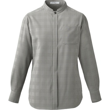 ENJOYNoir NWY077 CLASSY CHECK ユニセックス スタンドカラーシャツ(長袖) カーシーカシマ