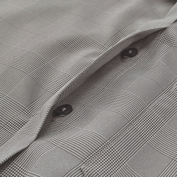 ENJOYNoir NWY077 CLASSY CHECK ユニセックス スタンドカラーシャツ(長袖) カーシーカシマ