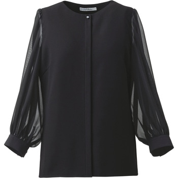 ENJOYNoir NSB078 FLUFFY TOPS 袖シフォンブラウス(八分袖) カーシーカシマ