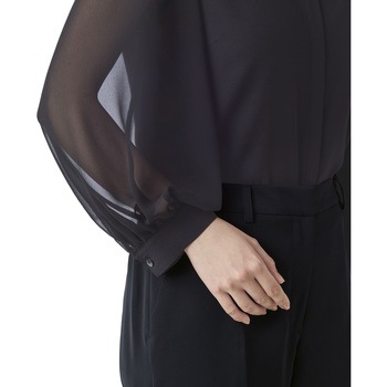 ENJOYNoir NSB078 FLUFFY TOPS 袖シフォンブラウス(八分袖) カーシーカシマ