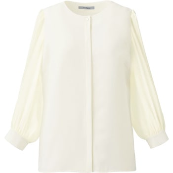 ENJOYNoir NSB078 FLUFFY TOPS 袖シフォンブラウス(八分袖) カーシーカシマ