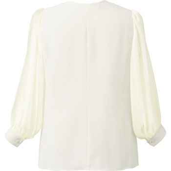 ENJOYNoir NSB078 FLUFFY TOPS 袖シフォンブラウス(八分袖) カーシーカシマ