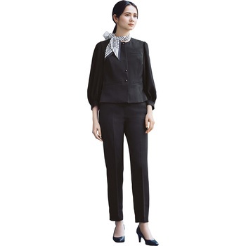ENJOYNoir NWB079 FLUFFY TOPS ブラウス(八分袖) カーシーカシマ