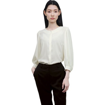 ENJOYNoir NWB079 FLUFFY TOPS ブラウス(八分袖) カーシーカシマ