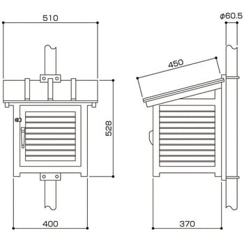 TAIHEI 百葉箱(鉄柱型7号) SK TAIHEI