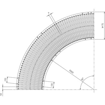 スチール製ローラコンベヤ R1912P型 マキテック