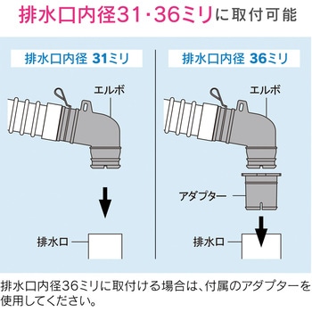これエエやん 洗濯機用排水トラップ用エルボ 原状回復 GAONA(ガオナ)