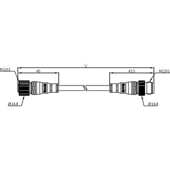 誘導式リニアポジションセンサLPDシリーズ用コネクタケーブル AUTONICS(オートニクス)