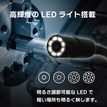 200万画素ファイバースコープカメラ 4.3インチディスプレイ・1レンズ・ケーブル2m ブロードウォッチ