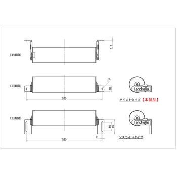 アルケリス スタビアタッチ ポイントタイプ ウレタンロールクッション アルケリス