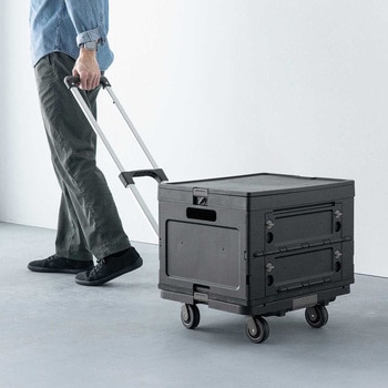 台車 折りたたみ式 折りたたみコンテナ付き サンワダイレクト