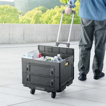 台車 折りたたみ式 折りたたみコンテナ付き サンワダイレクト