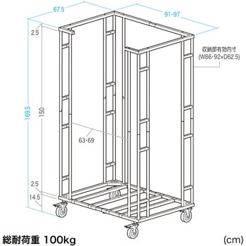 カート 平台車収納 サンワダイレクト