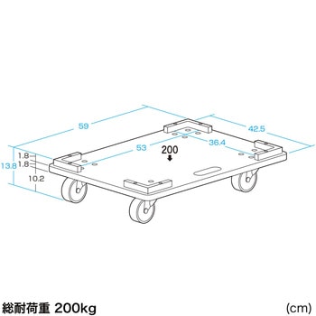 台車 木製 サンワダイレクト