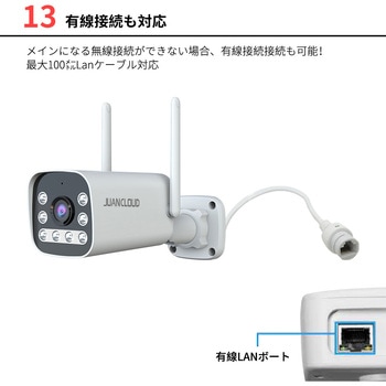 センサーライト付き防犯カメラ センサーライト付き 防犯 300万画素 セキュリティ スマホ連携 水鏡