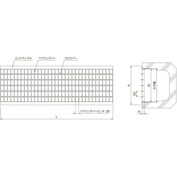 鋼板製グレーチング 歩道用U字溝用みぞぶた プレーンタイプ PUC-M(一般型) ニムラ