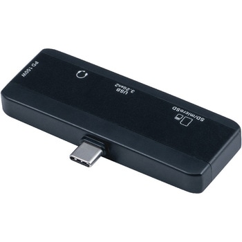 PD対応USB3．2G2 2pコンボハブ(3．5)/ブラック ナカバヤシ