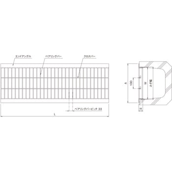 鋼板製グレーチング U字溝用組構式みぞぶた プレーンタイプ SUC(一般型) ニムラ