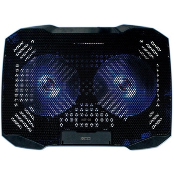 ノートPCクーラー 2WAY2FANコンパクト/クロ - ナカバヤシ