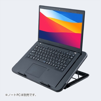 ノートPCクーラー 2WAY2FANスタンダード/クロ ナカバヤシ