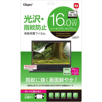 PC用液晶保護フィルム光沢・指紋防止16W(16：10) ナカバヤシ