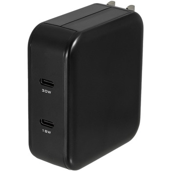 PD30W & PD18W対応 2ポートUSB AC充電器ブラック OWLTECH(オウルテック)