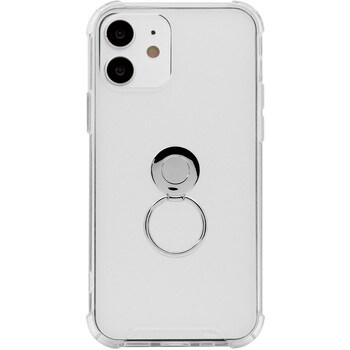 OWL-CVIC6107-CL iPhone12/12Pro専用落下防止リング付き耐衝撃背面