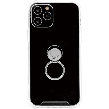 OWL-CVIC6107-CL iPhone12/12Pro専用落下防止リング付き耐衝撃背面