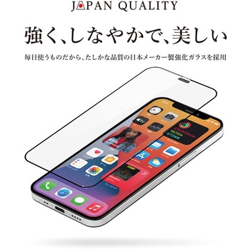 iPhone12 mini 対応 液晶画面保護強化ガラス 全面保護 OWLTECH(オウルテック)