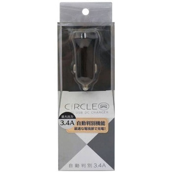 自動判別機能付DC-USB充電器3.4A 2Port オズマ