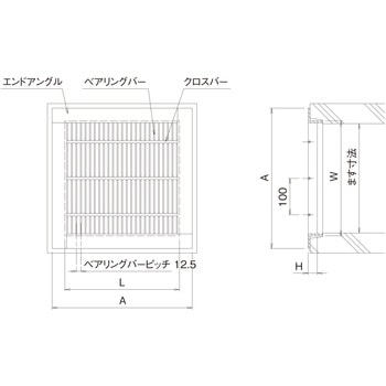 鋼板製グレーチング 四面ツバ細目(改良桝用) プレーンタイプ PUC-S4 四面ツバ細目(一般型) ニムラ
