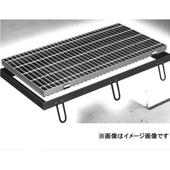 鋼板製グレーチング 横断溝用みぞぶた 騒音低減 プレーンタイプ(受枠付) PKG(一般型) ニムラ