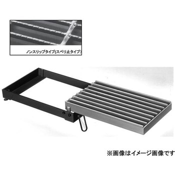 鋼板製グレーチング 180°開閉ますぶた ノンスリップタイプ(受枠付) PGR-V(スベリ止) ニムラ