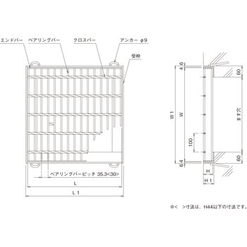 鋼板製グレーチング 桝用ますぶた プレーンタイプ 普通目 PGM(一般型) ニムラ