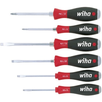 ソフトフィニッシュ キャップ付貫通 ドライバーセット(+-) 6本組 - Wiha(ビーハ/ノガ)