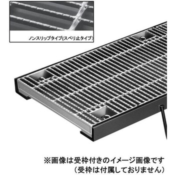 鋼板製グレーチング 横断溝用みぞぶた 細目ボルト固定式(騒音低減用) PKT-SV(スベリ止め) ニムラ