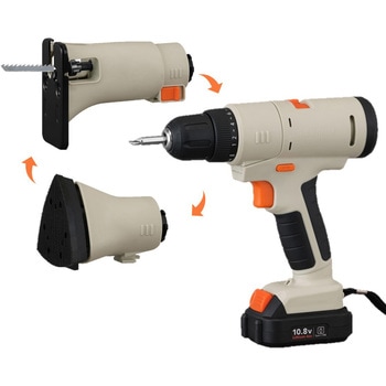 【DIYに最適!】【USB-C充電】ヘッドが変わる!マルチギア充電式電動工具3点セット 10.8V アイリスオーヤマ