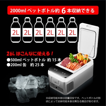 MW-2WR26 26L車載&家庭兼用ポータブル冷凍冷蔵庫 1台 サイエル MW-2WR26 26L車載&家庭兼用ポータブル冷凍冷蔵庫 1台 サイエル