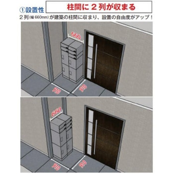 RusuPoSHARE(宅配ボックス・ポスト一体タイプ)3世帯用 河村電器産業