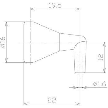1/4"クーラントノズル 90°ノズル 日機