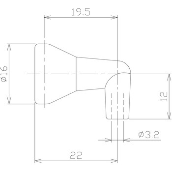 1/4"クーラントノズル 90°ノズル 日機